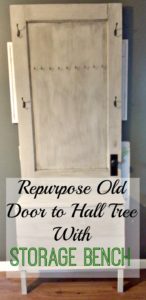 Old Door to Hall Tree Storage Bench