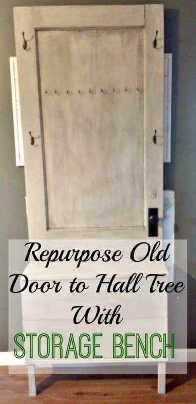 Old Door to Hall Tree Storage Bench