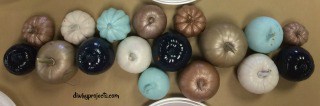 Fall Table Decor Painted Pumpkins