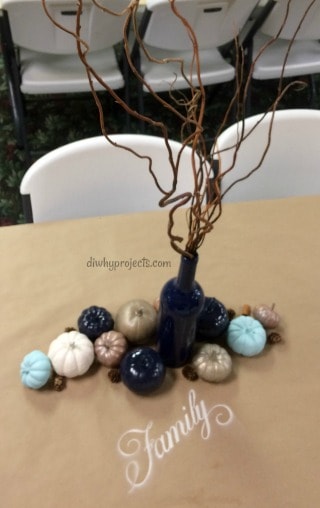 Painted Pumpkins Fall Table Decor