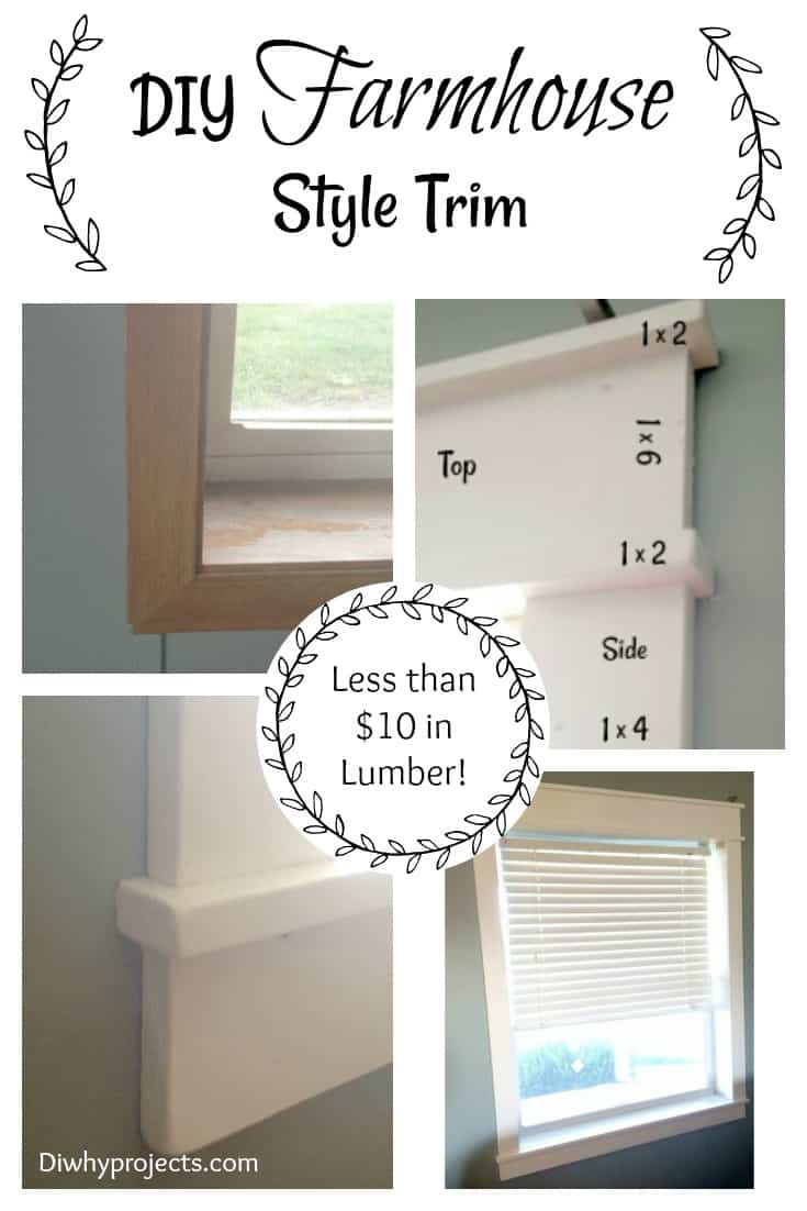 Easy DIY Farmhouse Window Trim For Less Than $10 - Daily Dose Of DIY