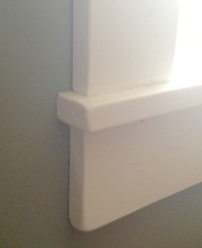 Farmhouse window trim bottom