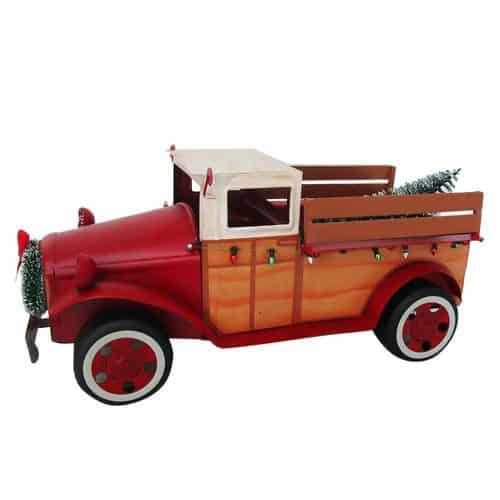 vintage red Christmas truck