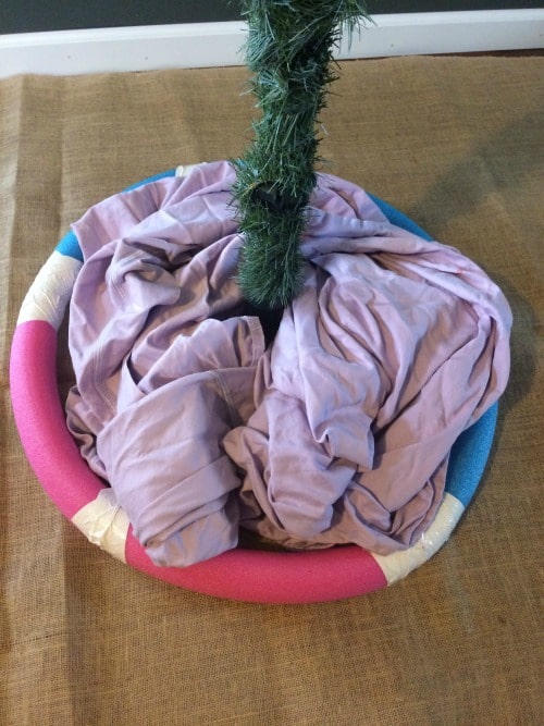 How To DIY Burlap Christmas Tree Base