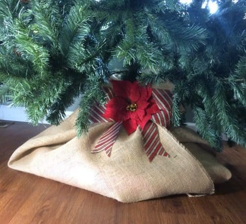 How To DIY Burlap Christmas Tree Base