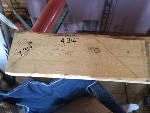 Saw Cuts for Rustic Christmas Tree