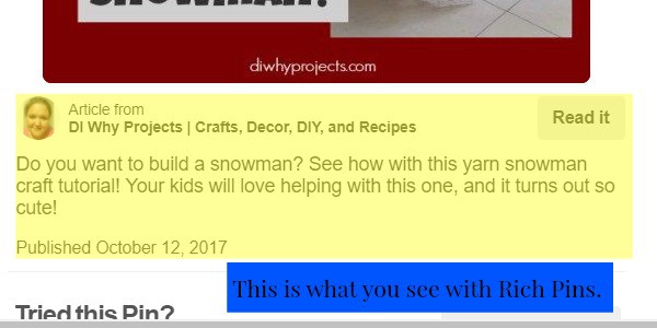 Enable Rich Pins on Pinterest