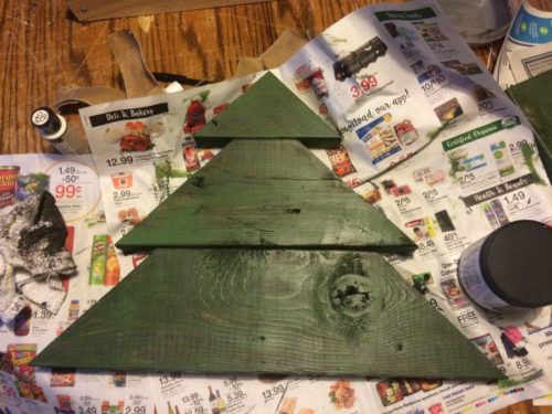 Rustic christmas Tree Antique Glaze