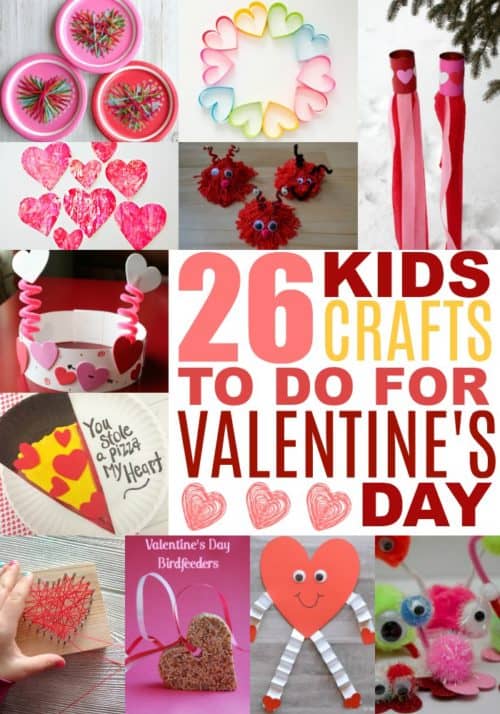 26 Valentine's Day Ideas for Kids Crafts. Have loads of fun making gifts, deocor and great things to play with.