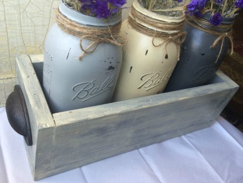 finished mason jar box