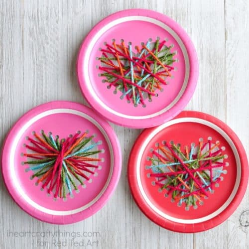Valentine's Day Ideas with Paper Plate Hearts
