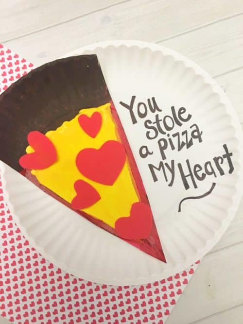 heart pizza valentines day craft