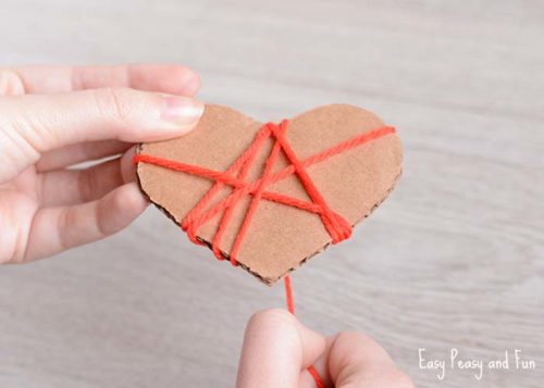 Yarn Heart's Valentines Day Craft