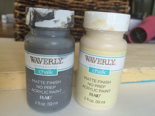 make crackle paint with glue and waverly chalk paint 