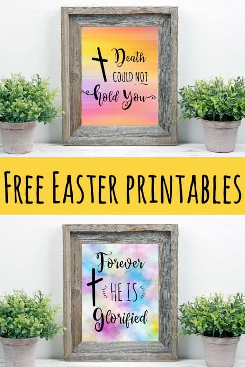 Free Printable Easter Decorations. Jesus entered on a watercolor background