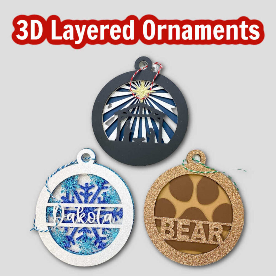 3D Layered Christmas Ornaments