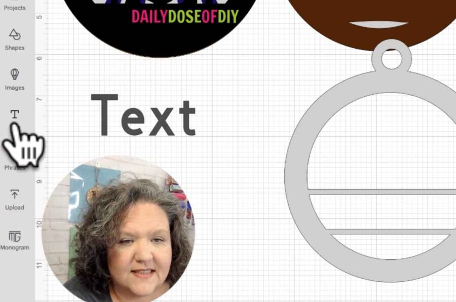 create text box in cricut design space for 3d layered Christmas ornaments