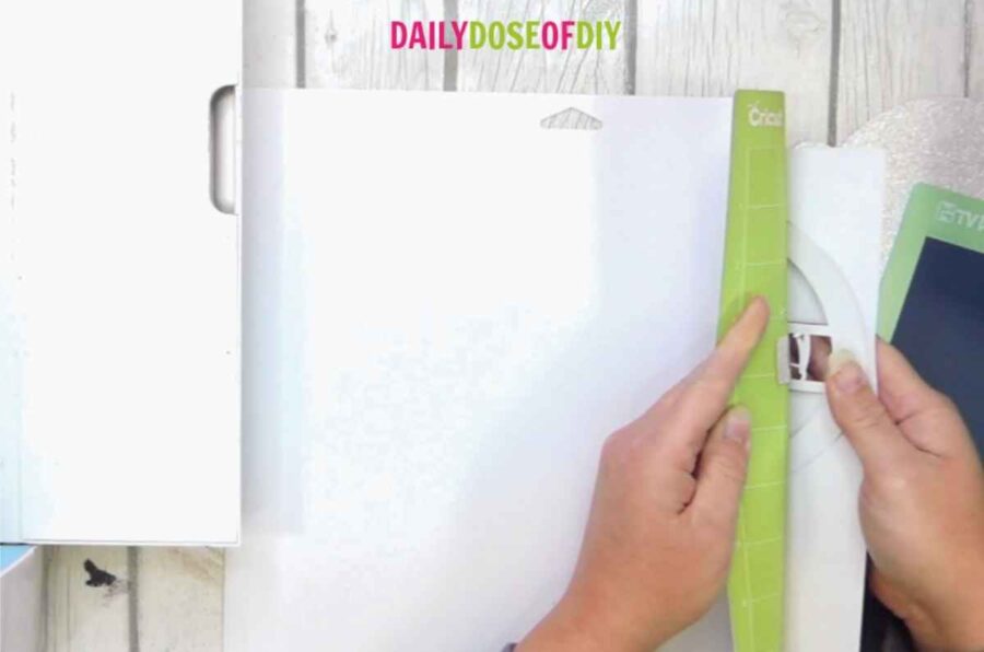 peel mat away from design