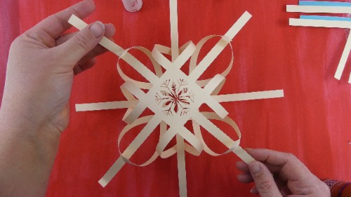 two sides of 3d snowflake put together