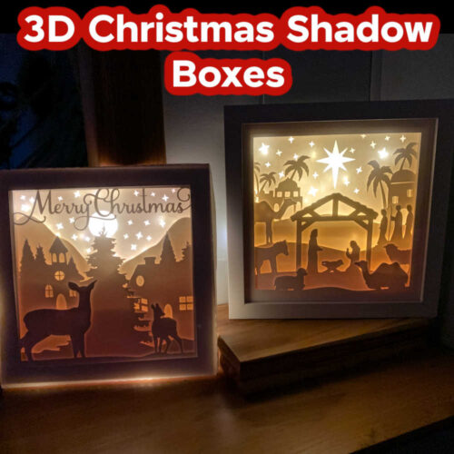3d layered shadow boxes for Christmas