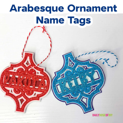Arabesque Ornament Name Tags Craft
