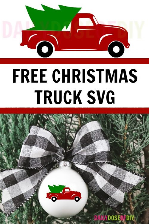 FREE red Christmas Truck SVG