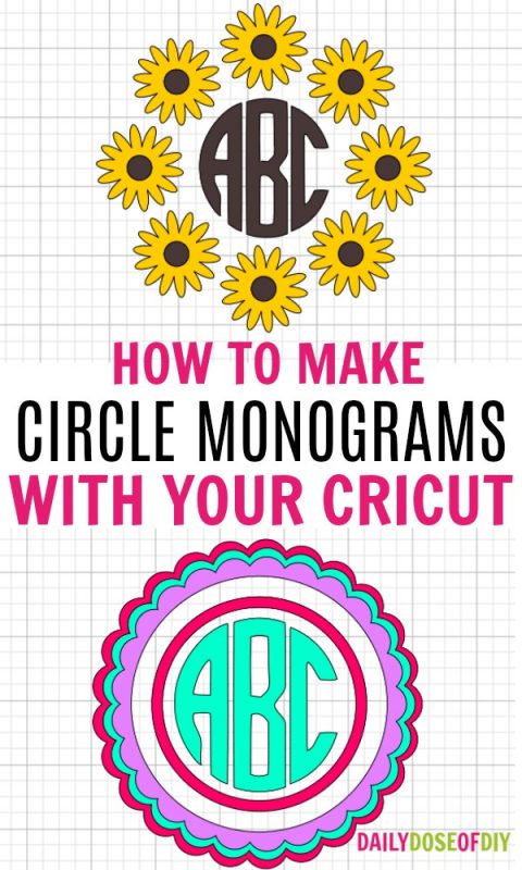 how to make a free circle monogram with your cricut