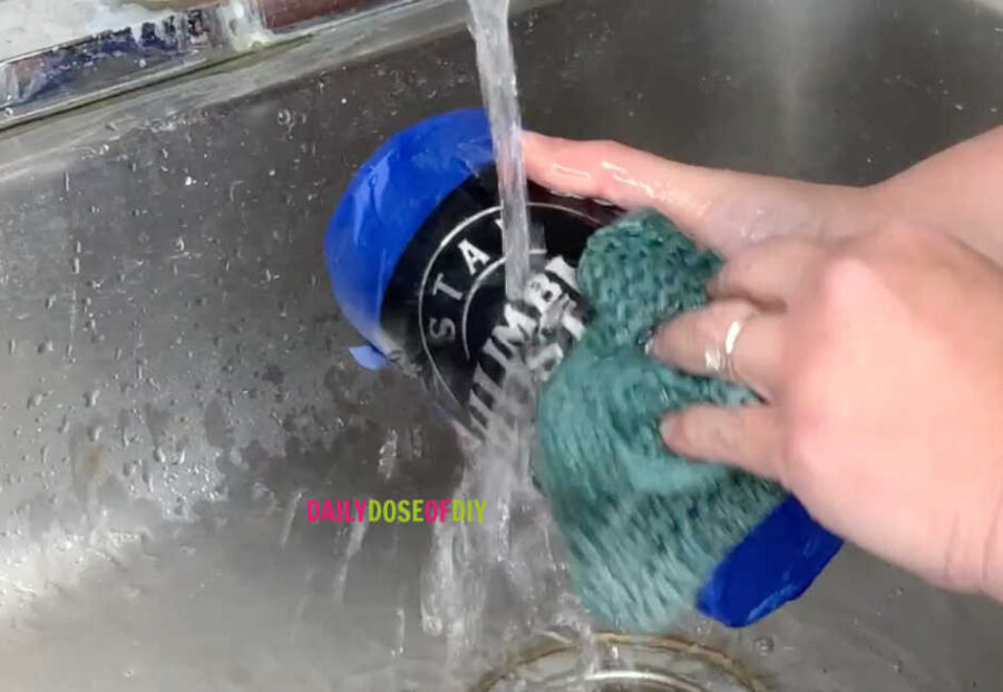 Wash off Citristrip under cool water to remove the paint