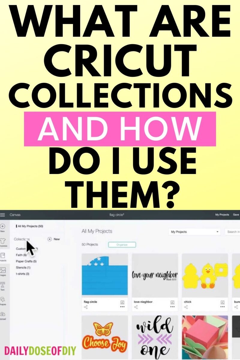 Pinterest graphic for cricut collections