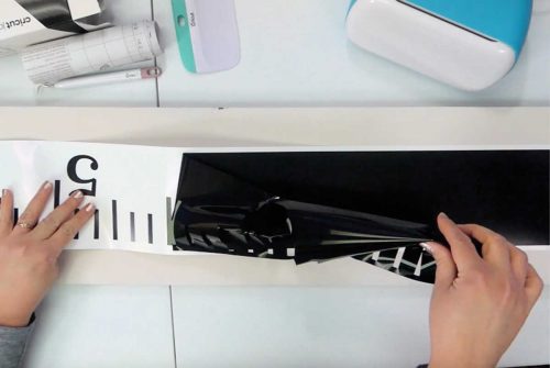 Weeding smart vinyl cut with the Cricut Joy