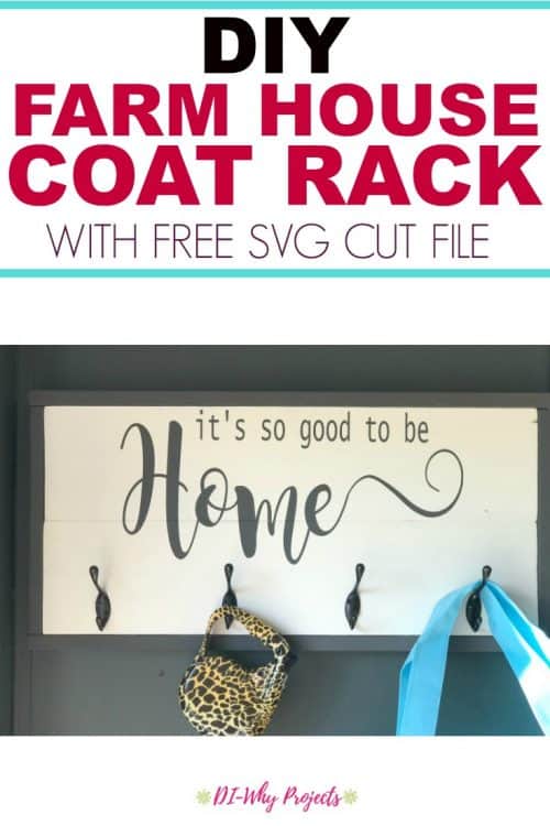 DIY Farmhouse Coat Rack, Cricut Project 