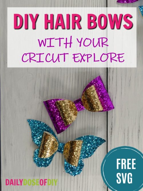 How to Make a Hair Bow with Your Cricut - Free Bow SVG File - Daily ...