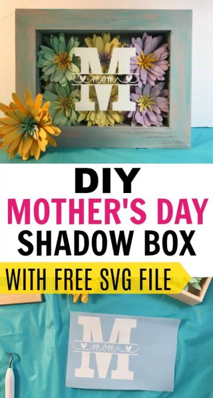 How to Make a Paper Flower Shadow Box Display For Mom