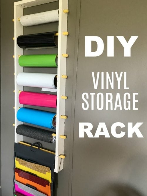 DIY Vinyl Storage Rack for both rolls and sheets.