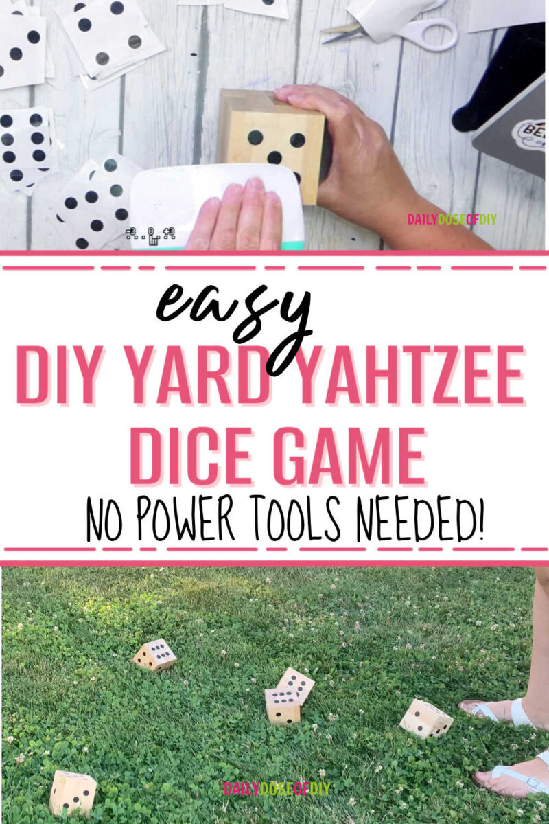 EASY DIY Yard Yahtzee Game, Lawn Dice Craft, Cricut Project
