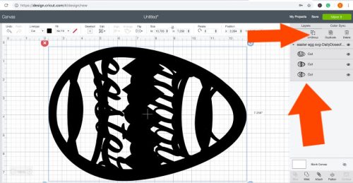 Easter Egg SVG cut file in Cricut Design Space
