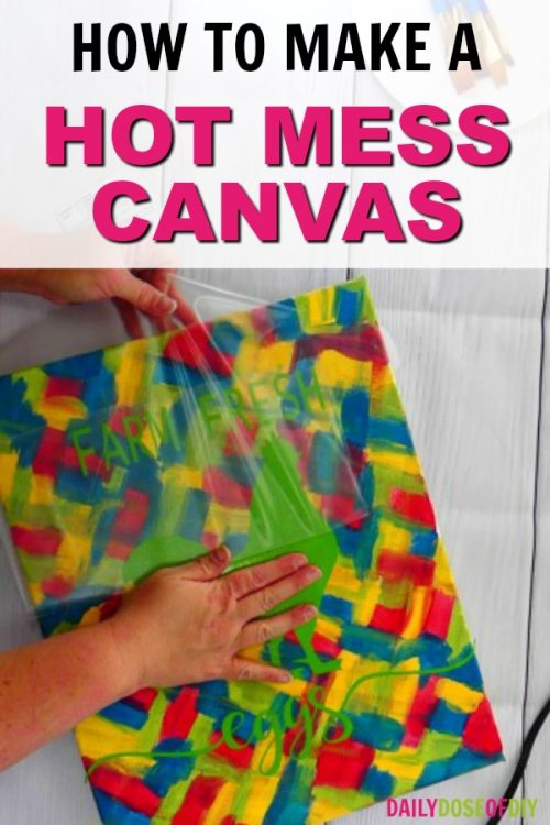 How to paint a Hot Mess Canvas