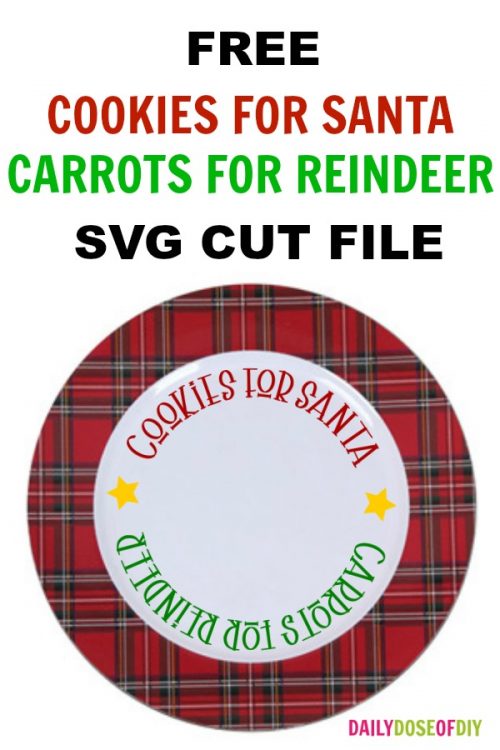 cookies for Santa Carrots for Reindeer free SVG cut file for Cricut