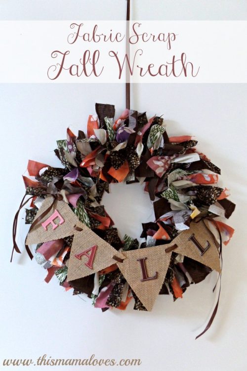 fall rag wreath diy