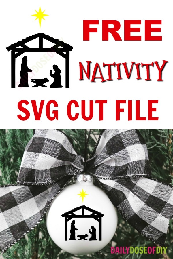 Free Nativity Scene SVG cut file 