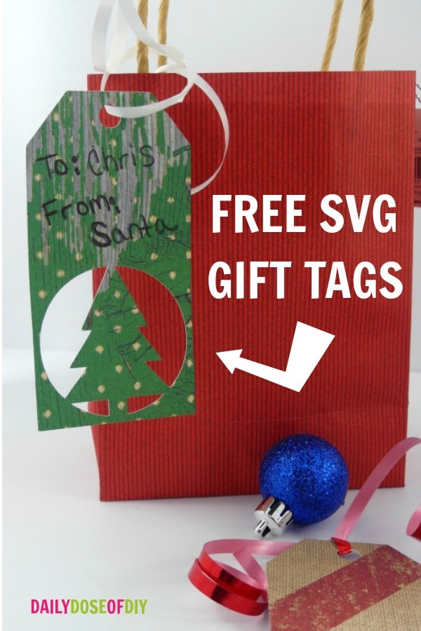 Free SVG Christmas Gift Tag, ready to upload and cut.