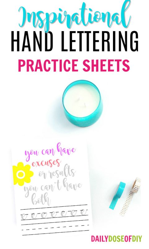 31 INSPIRATIONAL HAND LETTERING PRACTICE SHEETS