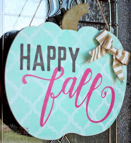 fall pumpkin door hanger