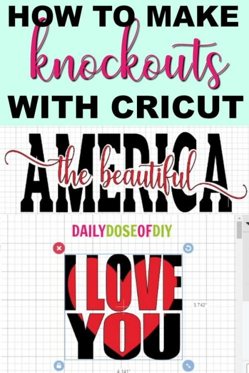 How to make knockout designs with cricut design space