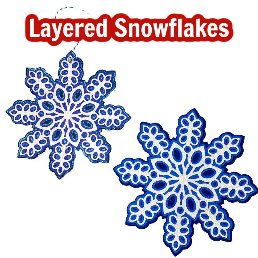 layered paper snowflakes