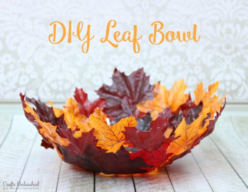 bowl made from fall leaves