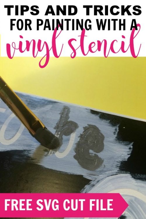 How to paint a wood sign with a vinyl stencil. See my tips and tricks to help you get great results 
