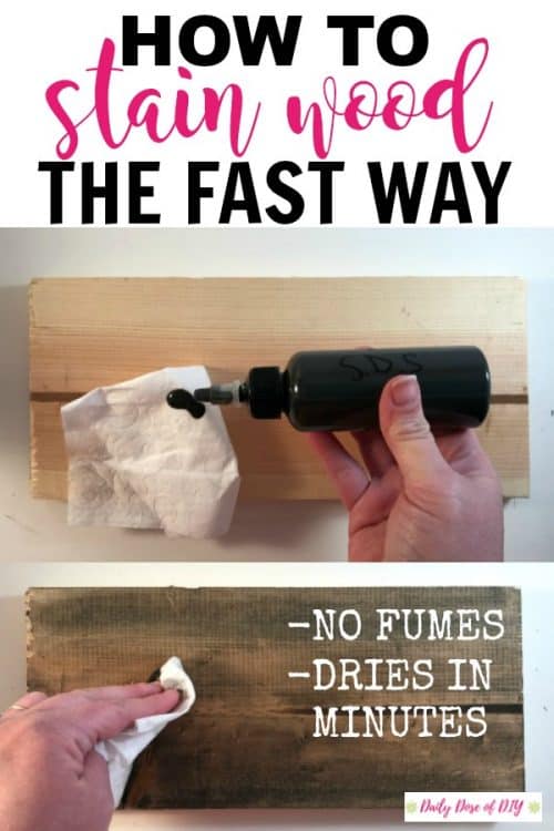 Fast and easy way to stain, distress and weather new wood. No smelly fumes and it's dry in minutes.