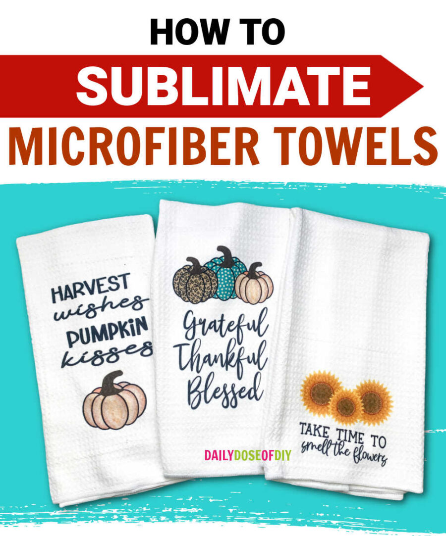 Microfiber tea towels with sublimation designs