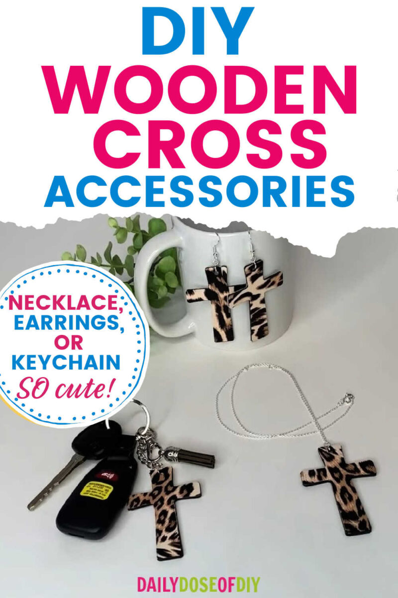 wooden cross accessories pin graphic